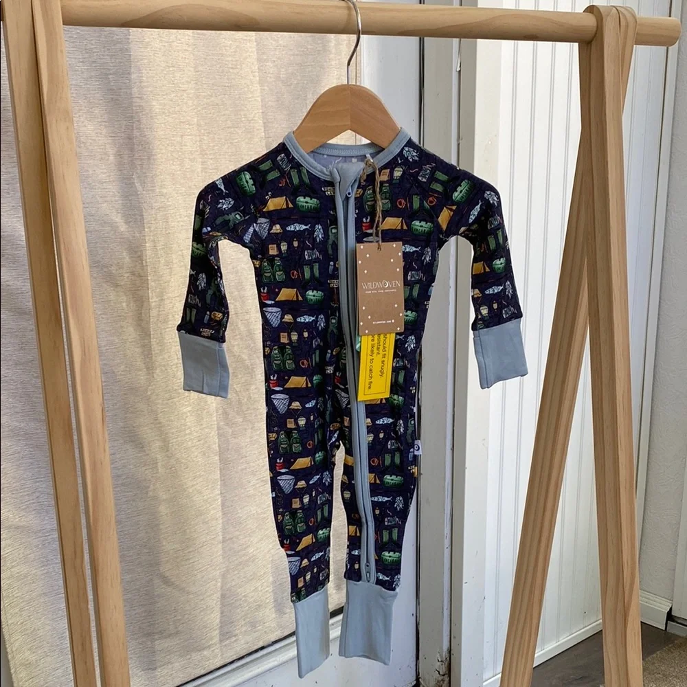 Wild Woven (formerly Kind Thing) Gone Fishing Zip Romper - Picture 2 of 11